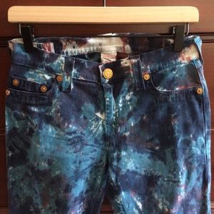 True Religion Tie Dye Halle Jeans Made in USA